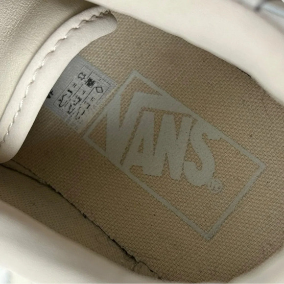 Vans Old Skool Platform Woven Leather Blanc De Blanc 8 - Picture 7 of 8